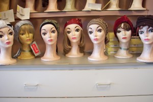 Assorted display of Hair Pieces and Wigs